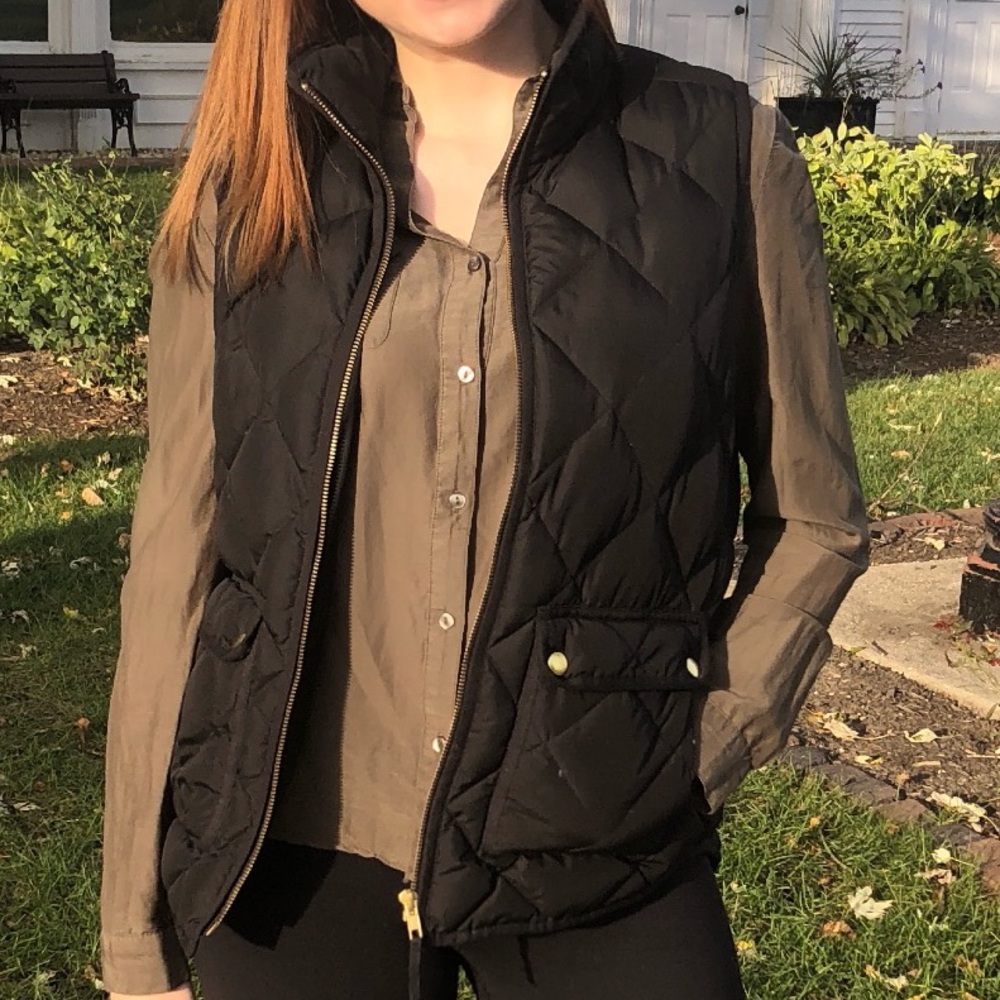 J Crew Black Vest Size Small